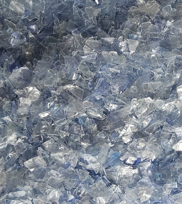 PrimeLoop® Premium Grade rPET Flakes: Light Blue